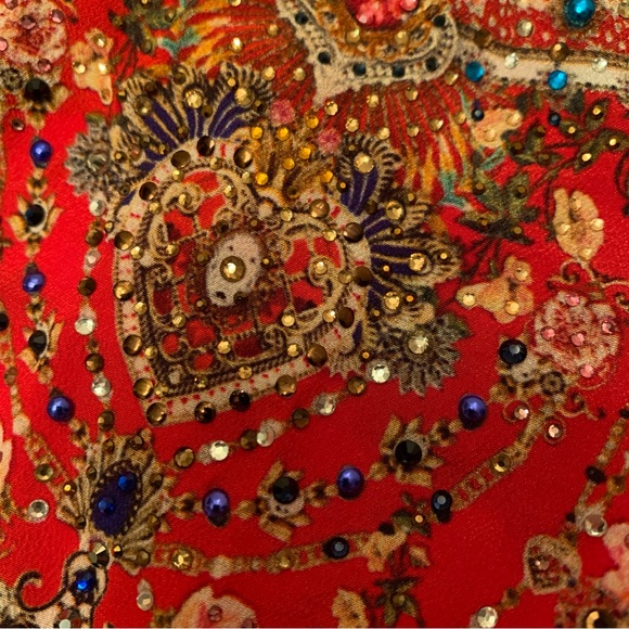 Camille T Back Chrystal beaded  SILK  tank - Picture 10 of 13